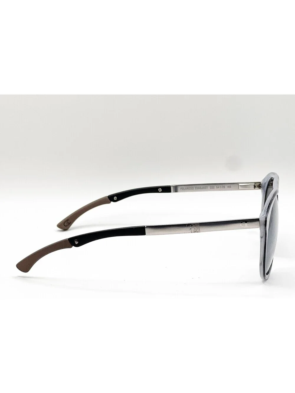 Champion Cuadjust C02 Grey Horn Gunmetal Full Rim Authentic Sunglasses 54-20-145